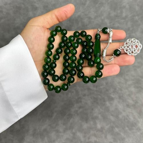 سبحه بكلايت اخضر فاتح مع كركوشه
