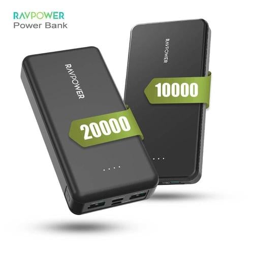 بكج 2بطارية راف باور 20000 + 10000 مللي امبير + 2...
