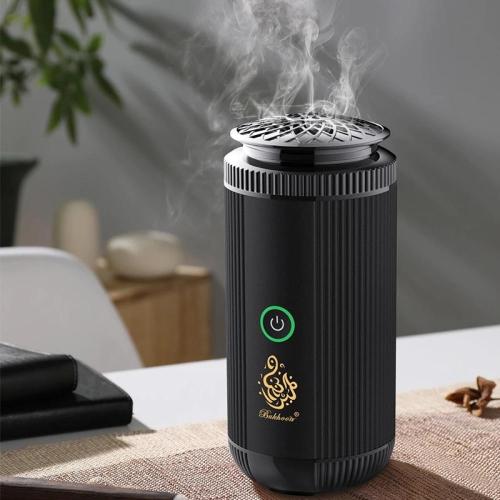 مبخرة كهربائية محمولة قابلة لاعادة الشحن بلون اسود