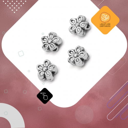 فاصل معدن وردة فضي  B00080