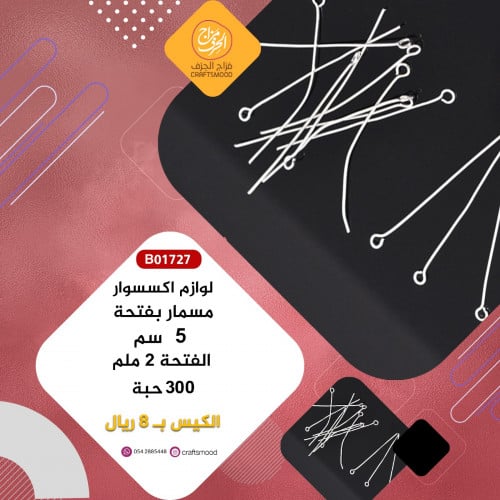 مسمار بفتحة فضي B01727