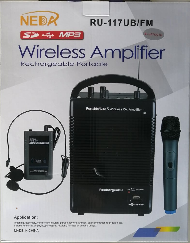 Wireless amplifier rechargeable