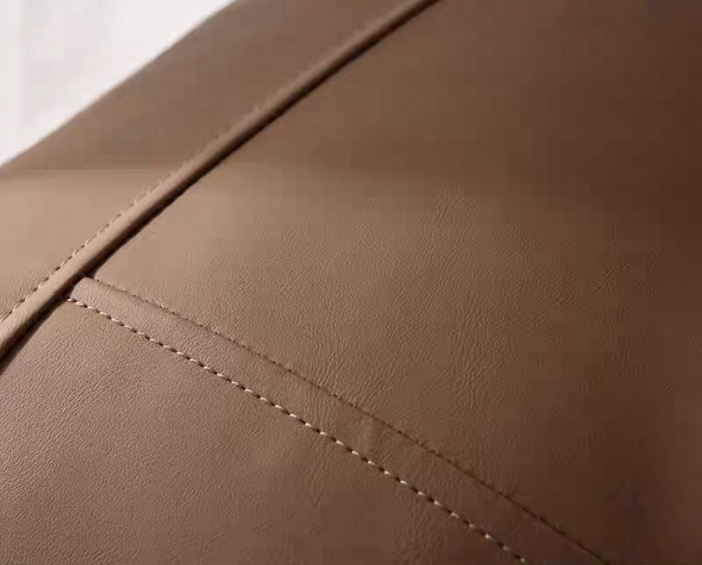 كوشن غطاء جلد بني