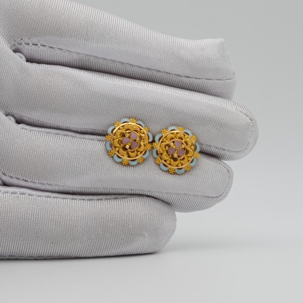 حلق ذهب عيار 21