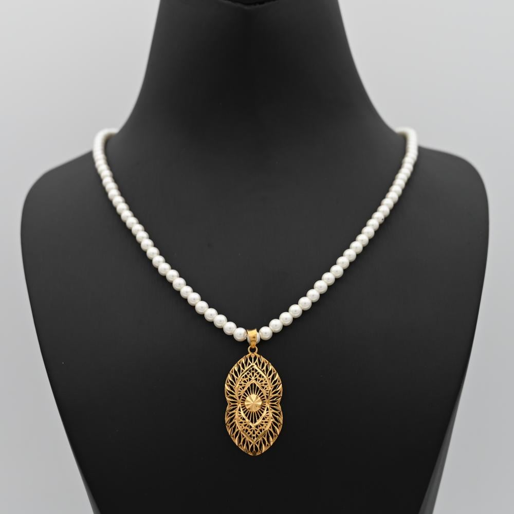 عقد ذهب 21 مع لؤلؤ