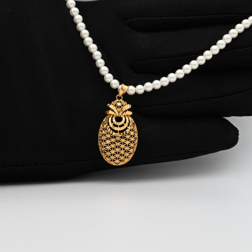 عقد ذهب 21 مع لؤلؤ