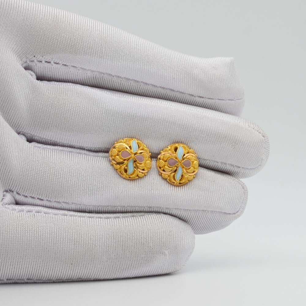 حلق ذهب عيار 21