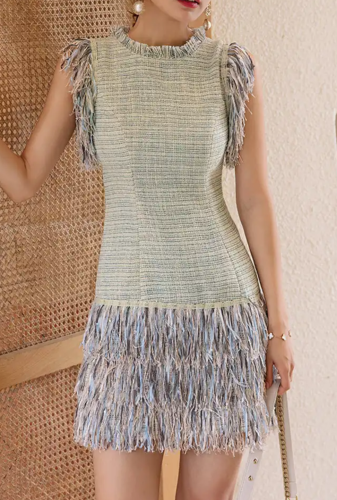 فستان قصير ازرق