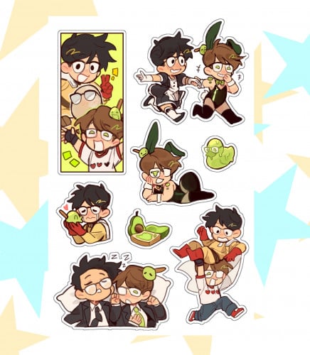 Misclickduo sticker sheet