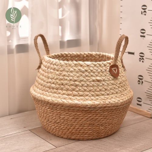 سلة خوص للنباتات