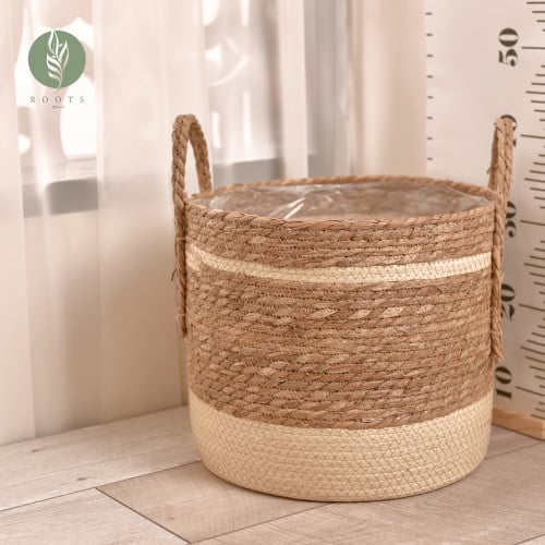 سلة خوص للنباتات