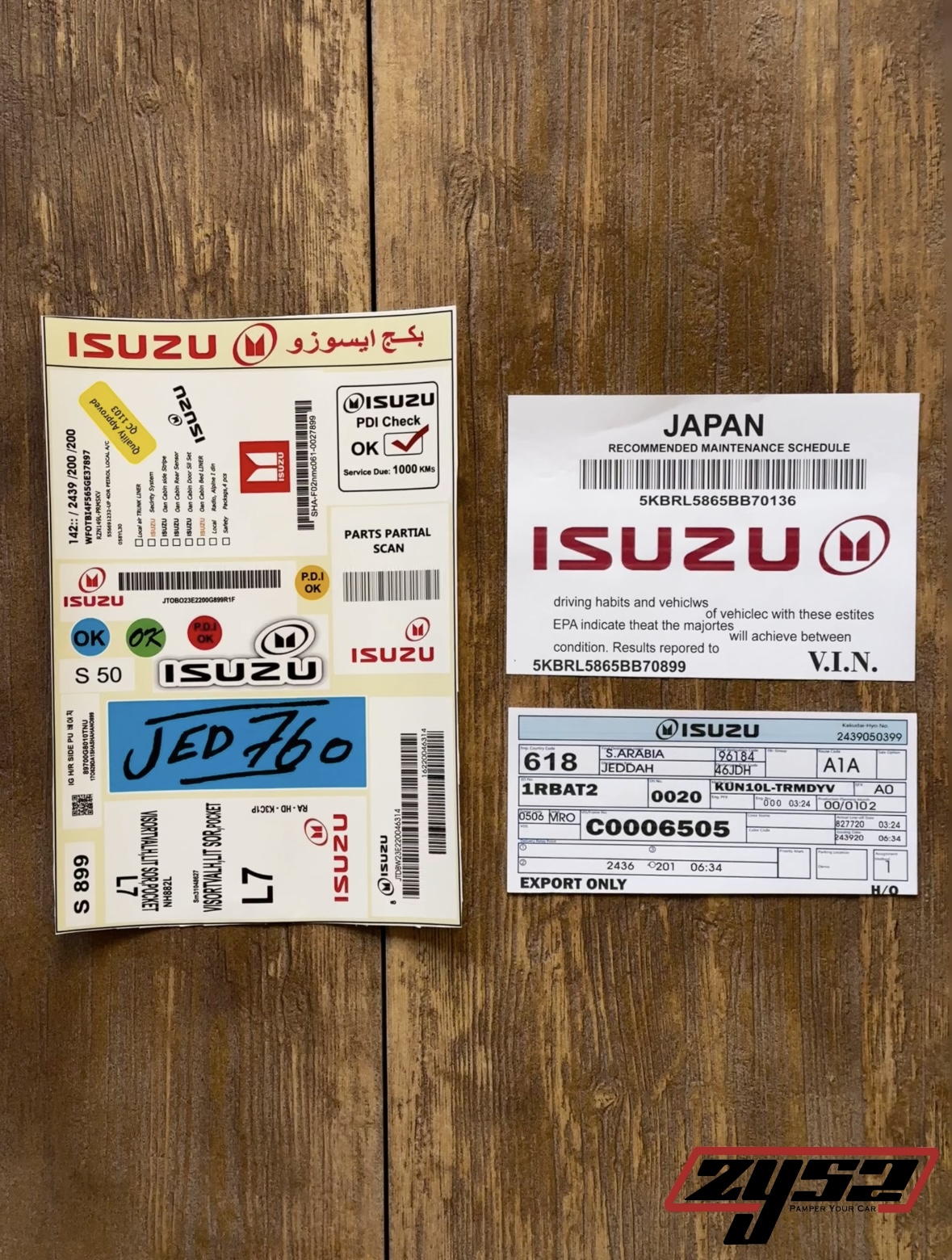 Isuzu sticker pack - متجر ZY52