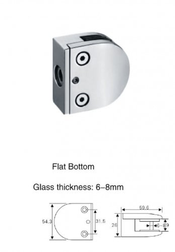 حامل زجاج لون كروم  8-6 ملي