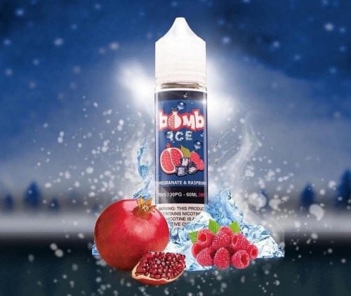 نكهة فيب بومب رمان توت ايس 60 مل BOMB POMEGRANATE RASPBERRY ICE