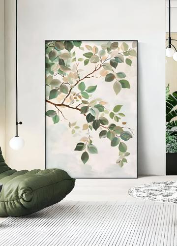 لوحة جدارية كانفس بتصميم النباتات - TG2519-35923