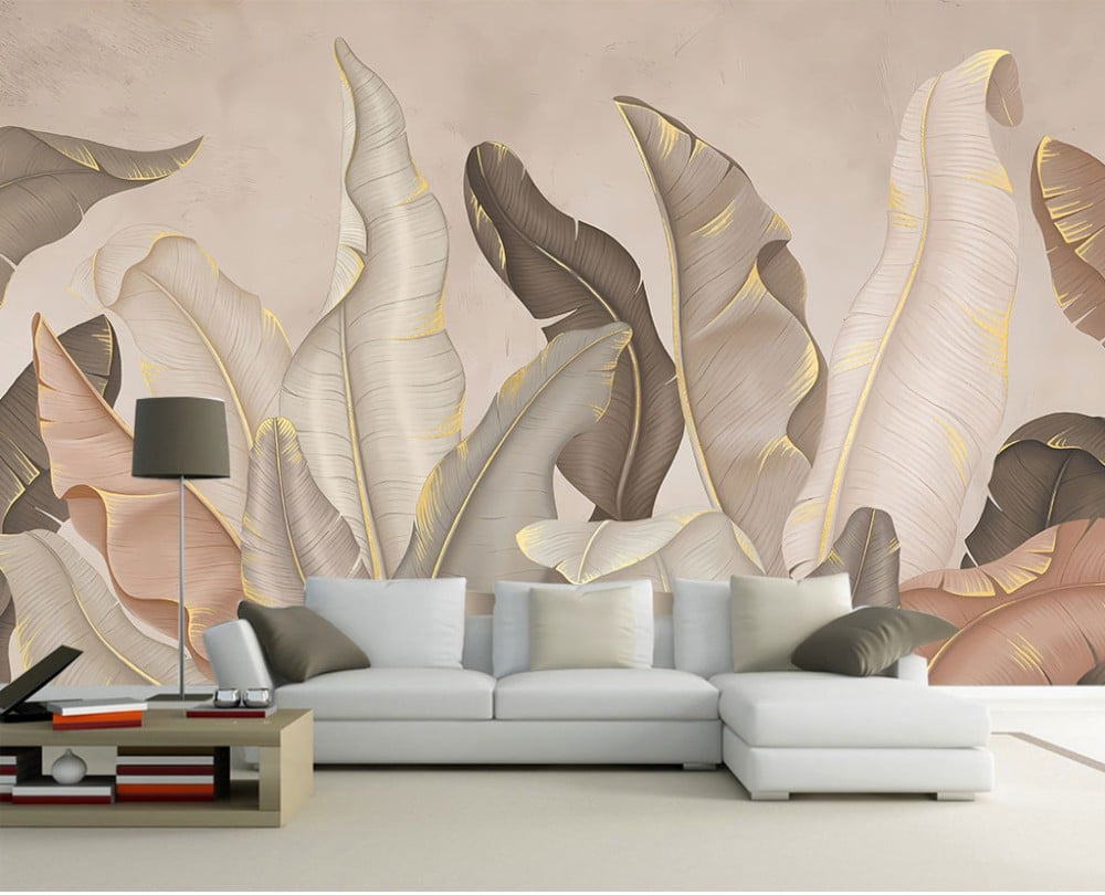 ورق جدران بتصميم الأوراق العتيقة TT2402-9635