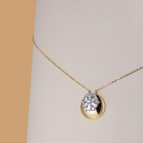 عقد ذهب ايطالي عيار18 تصميم فاخر