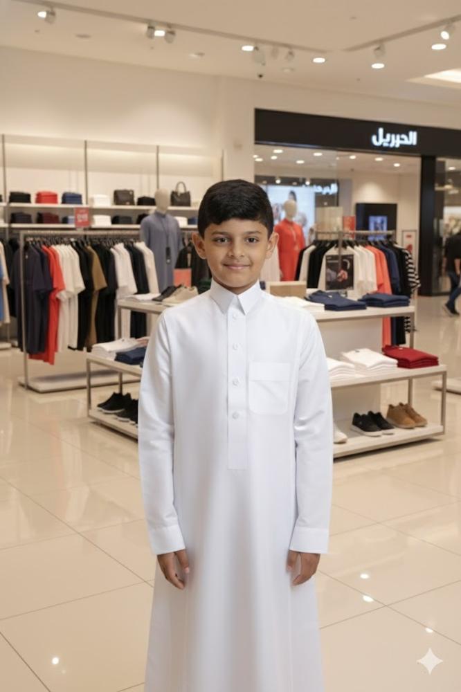 ثوب أولاد واقف بخامة فاخرة وتصميم رسمي مناسب للمناسبات في السعودية