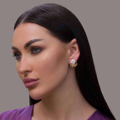 اقراط اذن بالاسم مع الزركون حسب الطلب حسب الطلب