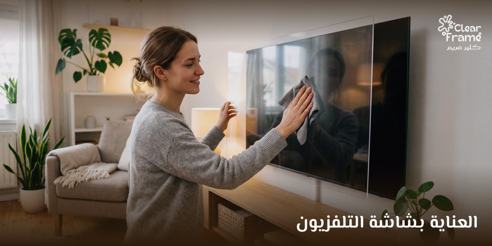 العناية بشاشة التلفزيون