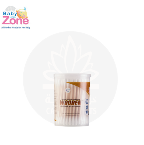 قطن أذان 100عود Baby Zone خشبي Wooden