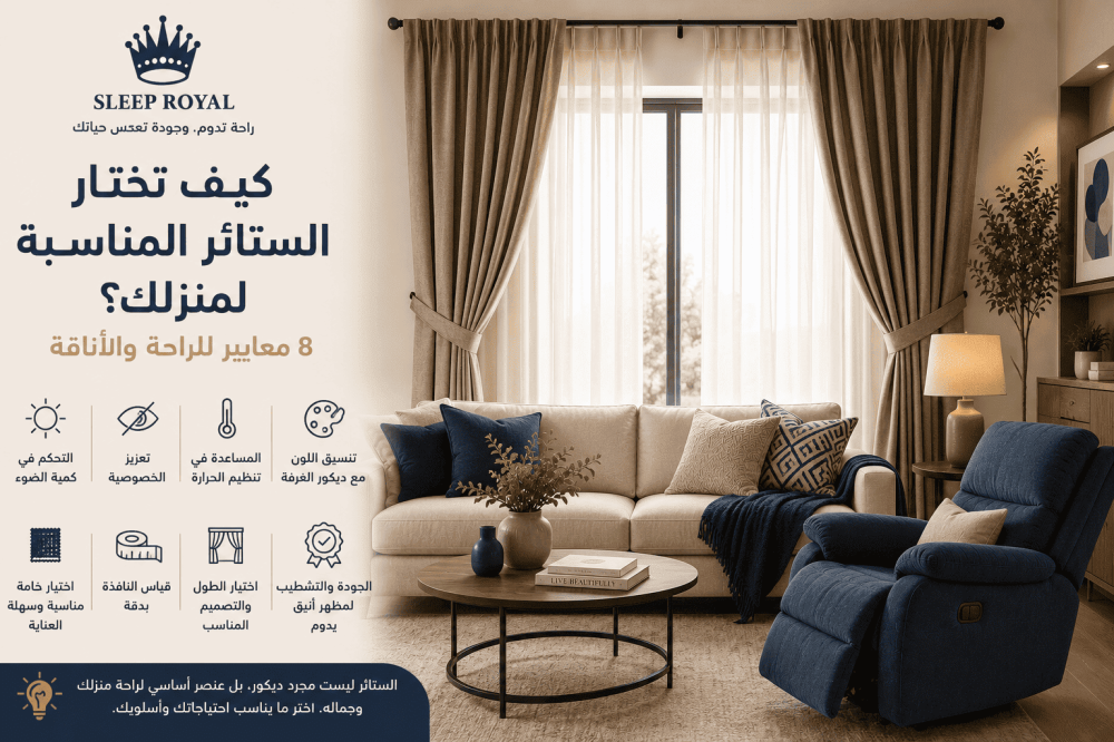 كيف تختار الستائر المناسبة لمنزلك؟ 8 معايير للراحة والأناقة