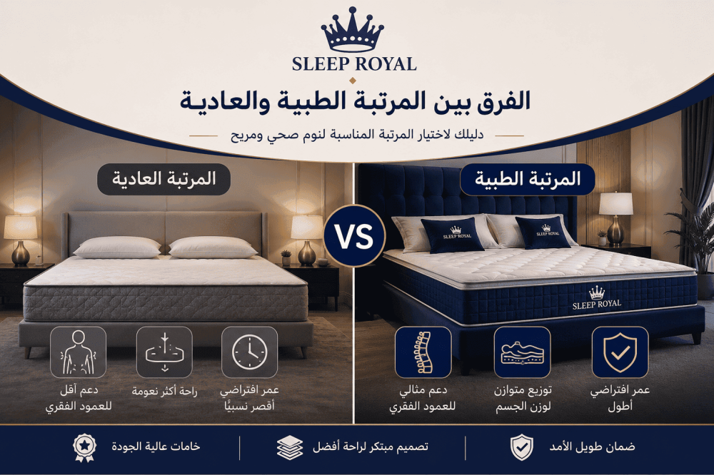 الفرق بين المرتبة الطبية والعادية | أيهما أفضل للنوم؟