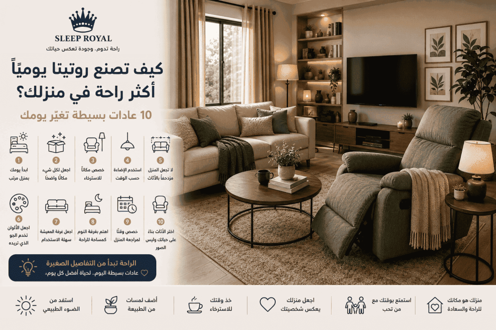 كيف تصنع روتينًا يوميًا أكثر راحة في منزلك؟ 10 عادات بسيطة