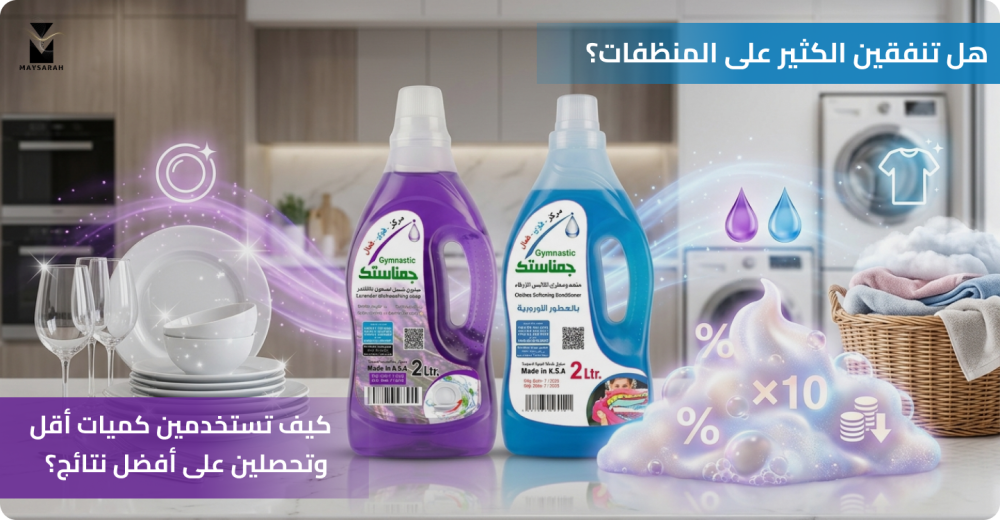 هل تنفقين الكثير على المنظفات؟ كيف تستخدمين كميات أقل وتحصلين على أفضل نتائج؟