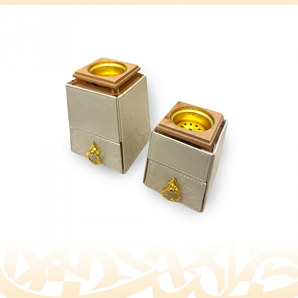 مبخرة جلدية (بيج)