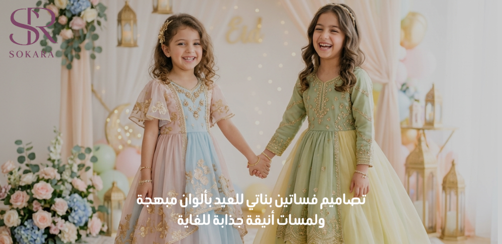 تصاميم فساتين بناتي للعيد