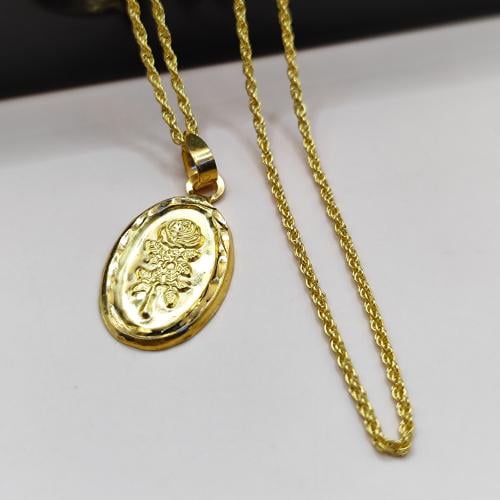 Necklace 18k 18 Inches with pendant 21k