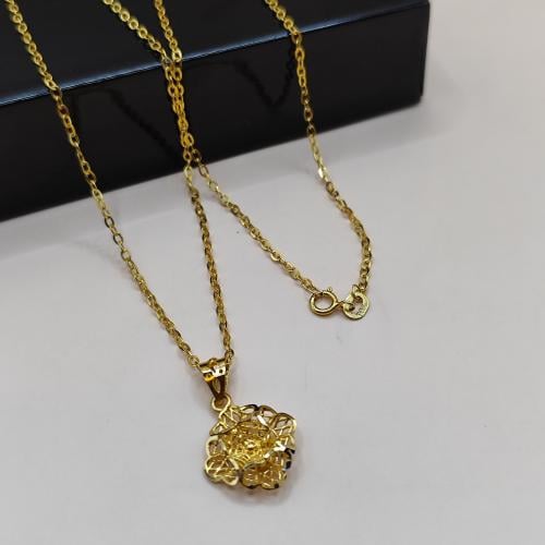 Necklace 18k 18 Inches with pendant 21k