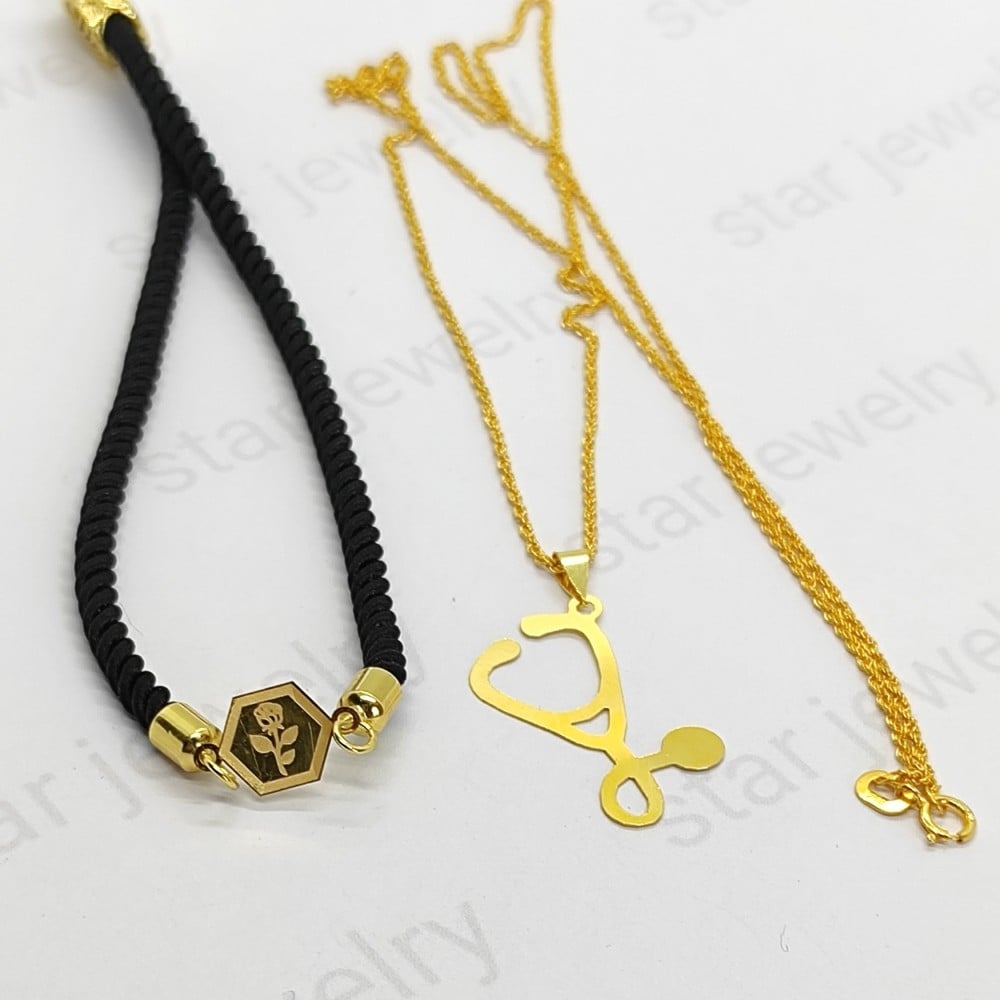 Necklace with pendant 18 inches 18k
