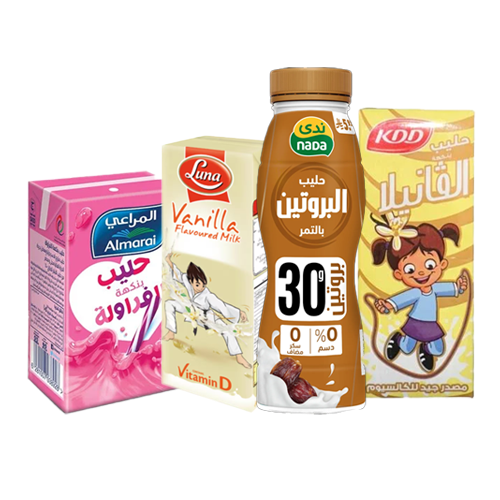 حليب نكهات