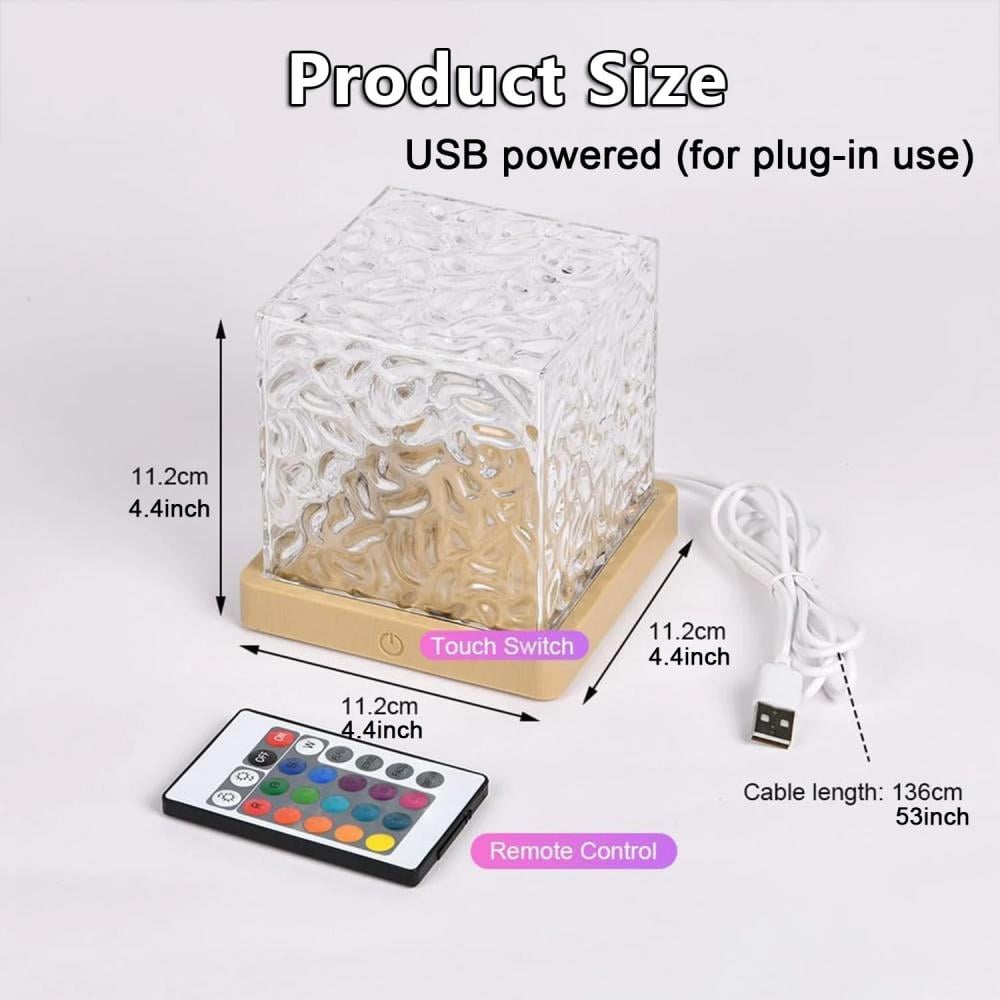 مصباح تموجات الماء LED