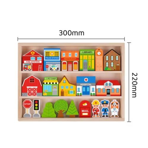 Wooden Town Set Puzzle