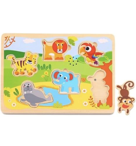 Wooden Animals puzzle With Sound