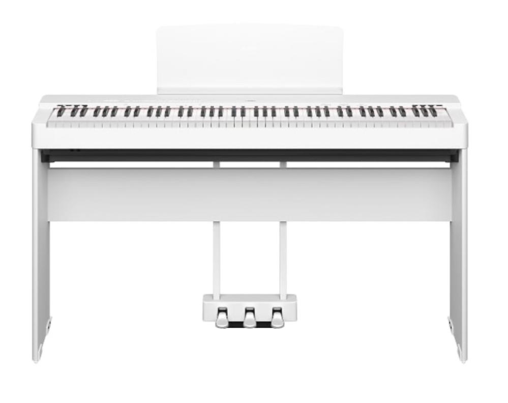 بيانو رقمي ياماها P225WH بوزن مفاتيح كامل - أبيض