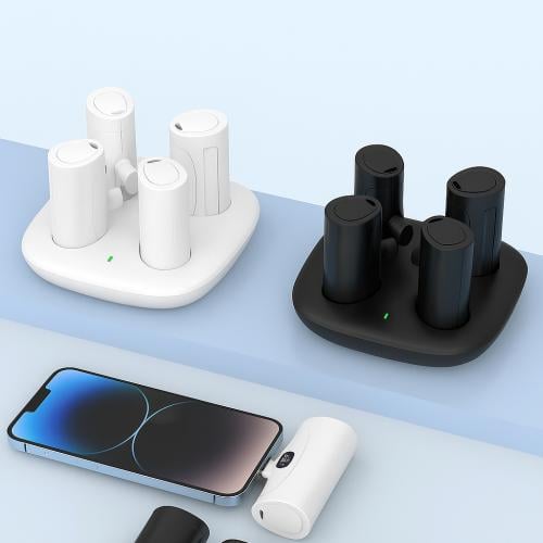 باور بانك صغير الحجم بعدد 4 قطع سعة 5000mAh 18.5Wh...