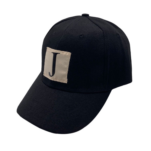 كاب أسود حرف J مقوس