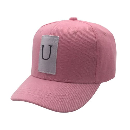 كاب حرف U وردي مقوس