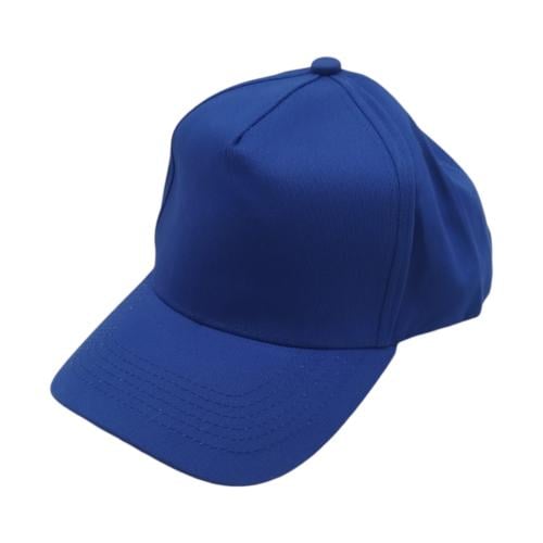 كاب نيلي  مقوس ل الطباعه و التطريز والزي الموحد (بدون خط من الامام )