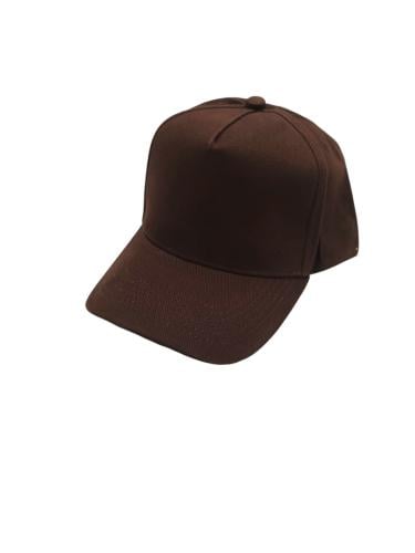 كاب بني مقوس ل الطباعه و التطريز والزي الموحد (بدون خط من الامام )