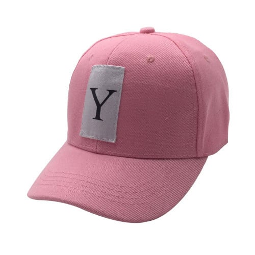 كاب حرف Y وردي (بمبي ) مقوس