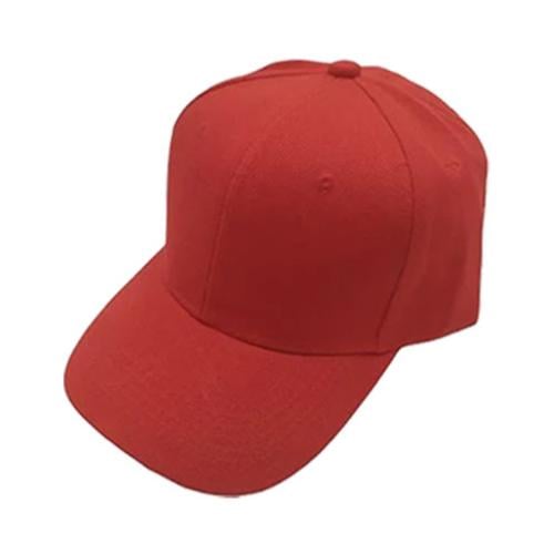 كاب أحمر مقوس ل الطباعه و التطريز والزي الموحد بخط من الأمام