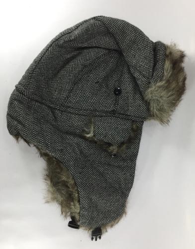 ايس كاب رمادي مخطط شتوي