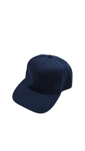 كاب سادة كحلي مقوس ل الطباعه و التطريز والزي الموحد بحديدة من الخلف