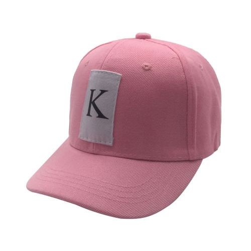 كاب حرف K وردي (بمبي ) مقوس