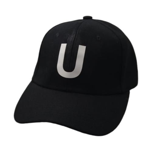 كاب حرف U  أسود مقوس